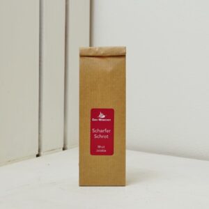 Scharfer Schrot Bhut Jolokia aus der Chilil-Werkstatt